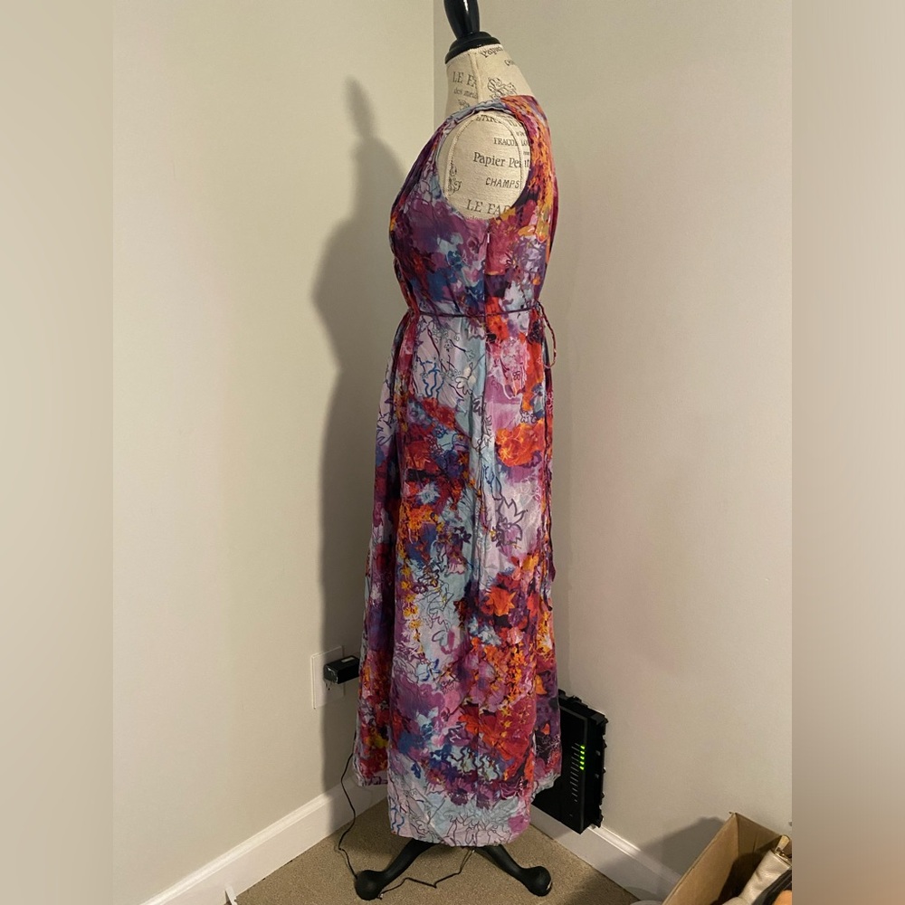 Vivienne Tam silk maxi dress watercolor - Picture 7 of 8
